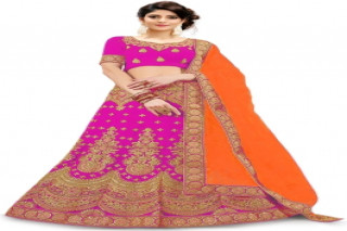 Kedar Fab Embroidered Semi Stitched Lehenga Choli